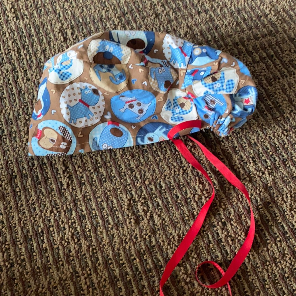 Dog print surgical cap